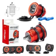 NABÍJAČKA DO AUTOMOBILU NA MOTORKU 2X USB QC AMiO NABÍJAČKA DO AUTOMOBILU NA MOTORKU 2X USB QC AMiO