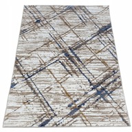 Izbový koberec 140x190 béžový a modrý mix vzorov