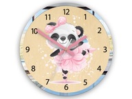 Detské nástenné hodiny PANDA BALLET 30cm SILENT