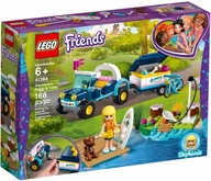 LEGO FRIENDS 41364 AUTO S PRÍVESOM PLÁŽOVÝ BICYKEL