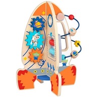 Tooky Toy Veľká drevená vzdelávacia hračka Multifunkčná raketa Tooky Toy Veľká drevená vzdelávacia hračka Multifunkčná raketa