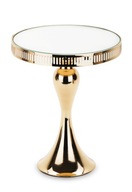 Zlatý kovový zrkadlový glamour podnosový tanier