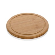 KUCHYŇSKÁ DOSKA NA KRAJENIE, okrúhla, bambus, 25 cm H1 KUCHYŇSKÁ DOSKA NA KRAJENIE, okrúhla, bambus, 25 cm H1