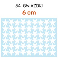 Samolepky na steny, nábytok, okná, HVIEZDY, 6 cm | 54 kusov Samolepky na steny, nábytok, okná, HVIEZDY, 6 cm | 54 kusov