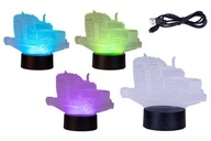 Dekoratívna LED Auto 3D akrylová nočná lampa