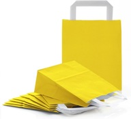 50 žltých papierových vrecúšok 18 x 8 x 22 cm \u2