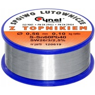 CÍN NA SPÁJKOVANIE S TAVIDLO VOJOM 100G 0,56MM CÍN NA SPÁJKOVANIE S TAVIDLO VOJOM 100G 0,56MM