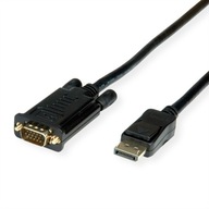 DisplayPort - kábel adaptéra VGA, M / M, čierny, 2 m DisplayPort - kábel adaptéra VGA, M / M, čierny, 2 m