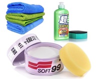 Soft99 biely vosk + čistič + 3 mikrovlákna