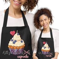 Čierna zástera na darčeky CUPCAKE A NEED Top vzory Čierna zástera na darčeky CUPCAKE A NEED Top vzory