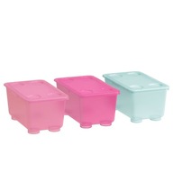 IKEA GLIS boxy na drobnosti ružová/tyrkysová