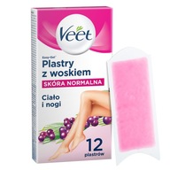 Veet Depilačné pásiky s voskom na normálnu pokožku 12 ks.