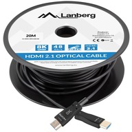 Lanberg v2.1 Prémiový optický 8K UHD HDMI kábel 20m