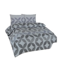 Flanelové obliečky 160x200 bodov, sivá, súprava Flanelové obliečky 160x200 bodov, sivá, súprava