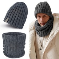 PÁNSKY VLNENÝ SET ČIAPKA + SUKŇOVÝ šál, HRUBÝ teplý zimný PREMIUM PÁNSKY VLNENÝ SET ČIAPKA + SUKŇOVÝ šál, HRUBÝ teplý zimný PREMIUM