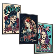 RETRO GARAGE TATTOO sada 3 plagátov 50x70 Obývačka RETRO GARAGE TATTOO sada 3 plagátov 50x70 Obývačka
