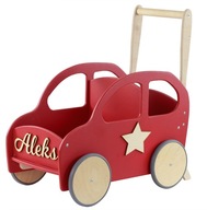 DREVENÝ AUTOMATICKÝ KOČÍK TLAK + MENO + polohovateľný. rukoväť DREVENÝ AUTOMATICKÝ KOČÍK TLAK + MENO + polohovateľný. rukoväť