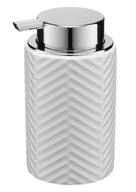 Dávkovač mydla s rybou kosťou, biely, 330 ml, cik-cak Dávkovač mydla s rybou kosťou, biely, 330 ml, cik-cak