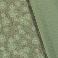 MUSLÍN BAVLNENÉ KVETY MINT 19298/22 MUSLÍN BAVLNENÉ KVETY MINT 19298/22