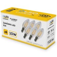 6x E14 LED FILAMENT 10W NEUTRÁLNA SVIEČKA 6x E14 LED FILAMENT 10W NEUTRÁLNA SVIEČKA