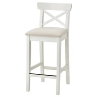 IKEA INGOLF barová stolička 65cm BIELA/BÉŽOVÁ