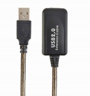 KÁBEL Aktívny USB predlžovací kábel 10m, čierny