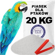 Biely piesok pre papagáje kanárske od výrobcu 20 KG