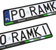 SKODA VRS MOTORSPORT R5 FABIA OCTAVIA VR6 RALLY rám ŠPZ SKODA VRS MOTORSPORT R5 FABIA OCTAVIA VR6 RALLY rám ŠPZ