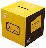 Vešiak na volebné urny, kartónová kocka, 40 cm, s potlačou
