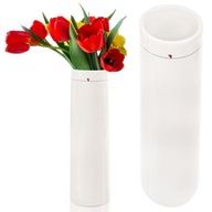 KERAMICKÁ váza na kvety, biele SRDCE