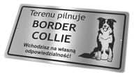 Oceľový nápis INOX ATTENTION DOG - Border kólia Oceľový nápis INOX ATTENTION DOG - Border kólia