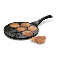 Panvica na palacinky s nepriľnavým povrchom 7x panvica na vajce HAPPY PANCAKES Panvica na palacinky s nepriľnavým povrchom 7x panvica na vajce HAPPY PANCAKES