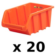 20 x odpadkový box, Garážový kontajner 80x115x60 mm Oranžová
