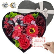 FLOWERBOX MYDLOVÉ RUŽE DARČEK NA VALENTÍNA + ZADARMO FLOWERBOX MYDLOVÉ RUŽE DARČEK NA VALENTÍNA + ZADARMO