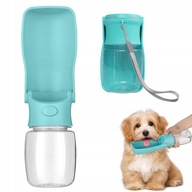 Prenosná fľaša na pitie pre psov s miskou