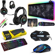 POČÍTAČOVÁ SÚPRAVA 4V1 DARČEK KLÁVESNICA MYŠ RGB POČÍTAČOVÁ SÚPRAVA 4V1 DARČEK KLÁVESNICA MYŠ RGB