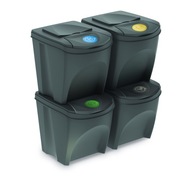 Plastový odpadkový kôš na triedenie 4x25L=100L Plastový odpadkový kôš na triedenie 4x25L=100L