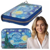 Dámska peňaženka, kabelka na zips, modré van Gogh mince, ako darček Dámska peňaženka, kabelka na zips, modré van Gogh mince, ako darček