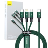 Baseus 3v1 USB-A, Lightning, microUSB 3,5A, kábel PD Baseus 3v1 USB-A, Lightning, microUSB 3,5A, kábel PD
