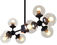 ZÁVESNÉ STROPNÉ LAMPA, GUĽOVÝ LUSTER Z ČIERNEHO SKLA ZÁVESNÉ STROPNÉ LAMPA, GUĽOVÝ LUSTER Z ČIERNEHO SKLA