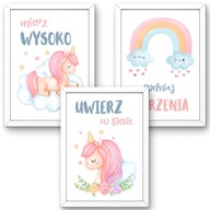 OBRÁZKY DO DIEVENSKEJ IZBY SADA 3 PLAGÁTOV A3 MOTIVAČNÝ JEDNOROŽEC OBRÁZKY DO DIEVENSKEJ IZBY SADA 3 PLAGÁTOV A3 MOTIVAČNÝ JEDNOROŽEC
