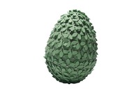 Veľkonočné vajíčko, zelené ručne robené kvety, 8cm
