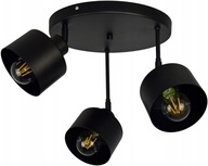 STROPNÉ SVIETIDLO ČIERNE ZÁSADNÉ, NASTAVITEĽNÉ, okrúhle LED 30 CM E27 TRUBKA STROPNÉ SVIETIDLO ČIERNE ZÁSADNÉ, NASTAVITEĽNÉ, okrúhle LED 30 CM E27 TRUBKA
