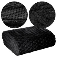 Cindy6 Poťah na sedadlo Deka 70x160 z mikrovlákna Embossed Plaid Black