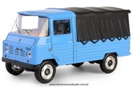 3D kovové auto ŻUK s plachtou z čias Poľskej ľudovej republiky, modré