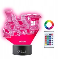 3D LED nočná lampa gravírovanie názvu vlaku 3D LED nočná lampa gravírovanie názvu vlaku