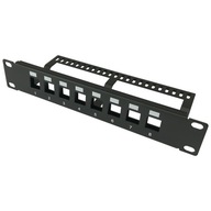 Patchpanel 8 prázdnych portov 10" 1U so zásobníkom Patchpanel 8 prázdnych portov 10" 1U so zásobníkom
