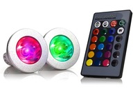 2x FAREBNÉ GU10 RGB LED ŽIAROVKY S HALOGÉNOVÝM DIAĽKOVÝM OVLÁDANÍM 2x FAREBNÉ GU10 RGB LED ŽIAROVKY S HALOGÉNOVÝM DIAĽKOVÝM OVLÁDANÍM