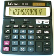 Vektorová kancelárska kalkulačka CD-2460 s 12 číslicami