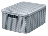 Krivý kôš STYLE L 30 L svetlosivý s vekom Krivý kôš STYLE L 30 L svetlosivý s vekom